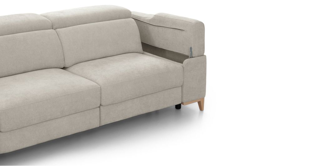 Canapé d'angle coulissant à ressorts ensachés Sérénité