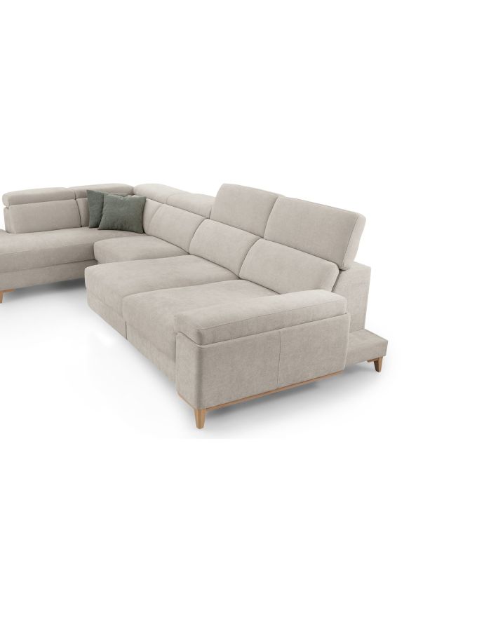 Canapé d'angle coulissant à ressorts ensachés Sérénité