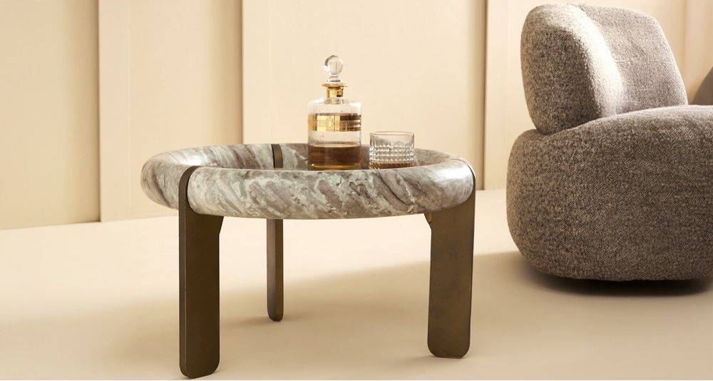 Table basse ronde marbre Prosper