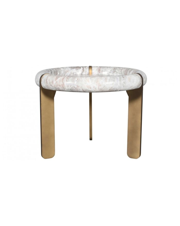 Table basse ronde marbre Prosper - Petite - 1