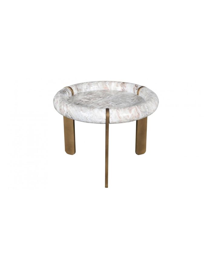 Table basse ronde marbre Prosper - Petite - 1