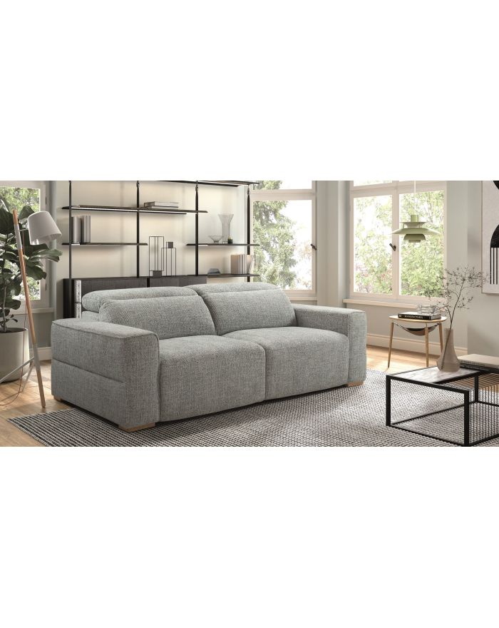 Canapé assise coulissante électrique Carmen bleu clair - 3