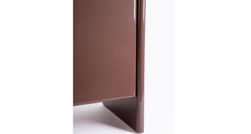 Buffet 4 portes couleur brique brillante Otilia