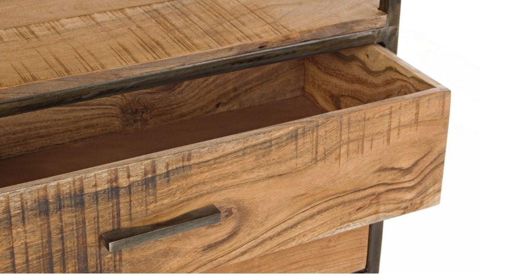 Etagère 4 niveaux en bois et métal Elmer