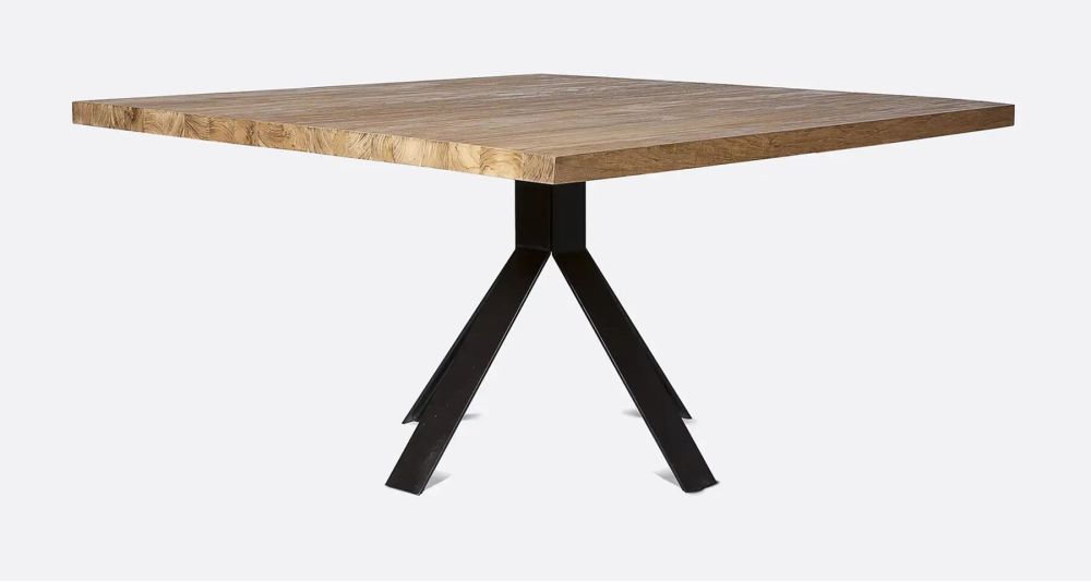 Table carrée en teck recyclé 140 x 140 cm Jati