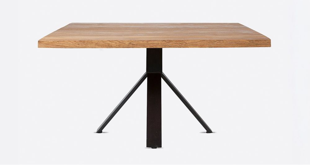 Table carrée en teck recyclé 140 x 140 cm Jati