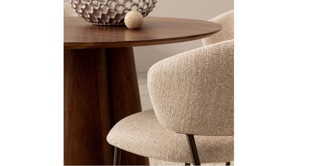 Table ronde diamètre 120 cm en bois Nassor