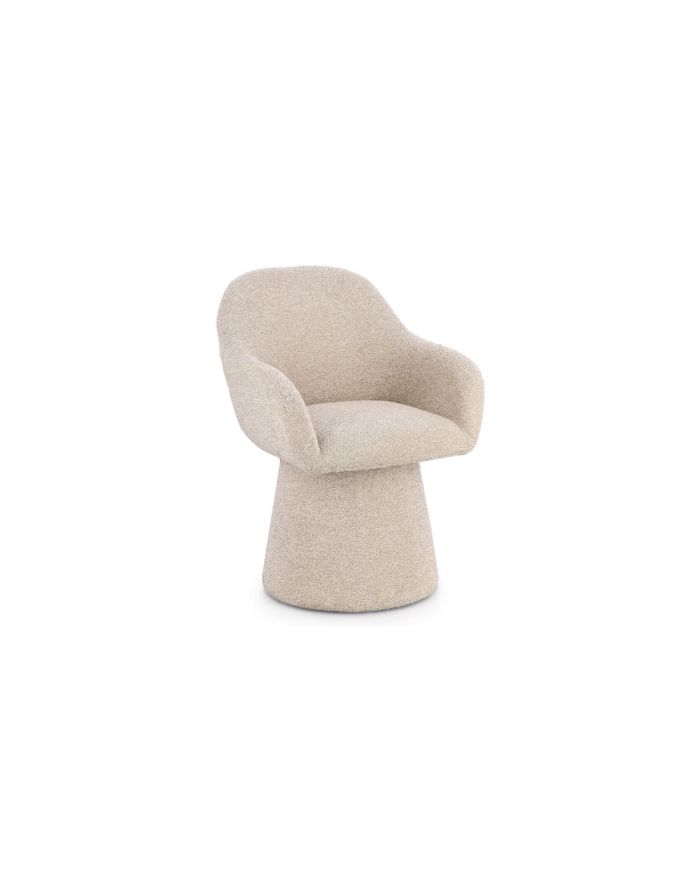 Lot 4 fauteuils de salle à manger pivotants Antara - Beige - 9