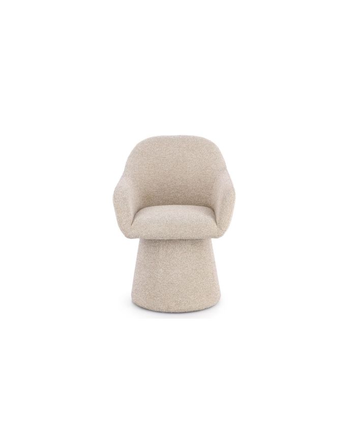 Lot 4 fauteuils de salle à manger pivotants Antara - Beige - 9