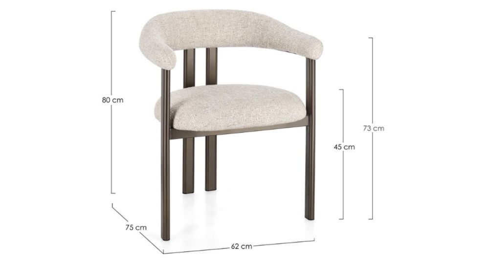 Lot 4 chaises bouclées Giuditta