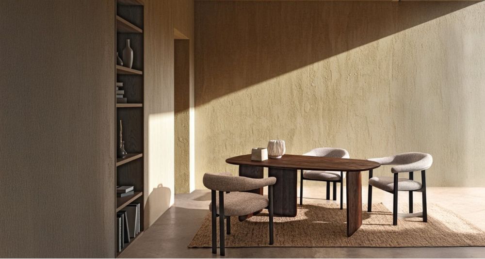 Lot 4 chaises bouclées Giuditta