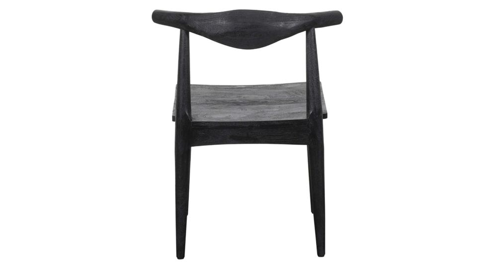 Chaises noires en bois Lucien