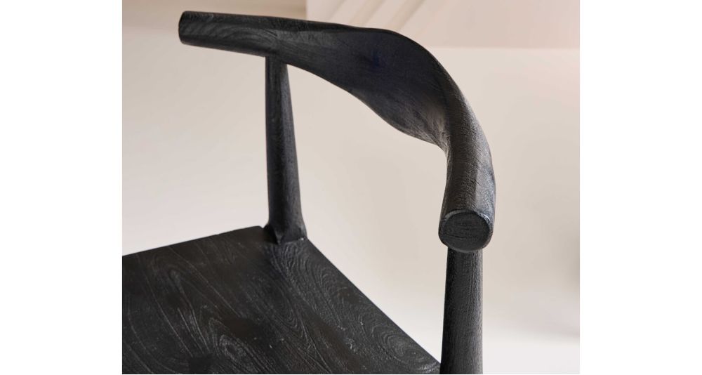 Chaises noires en bois Lucien