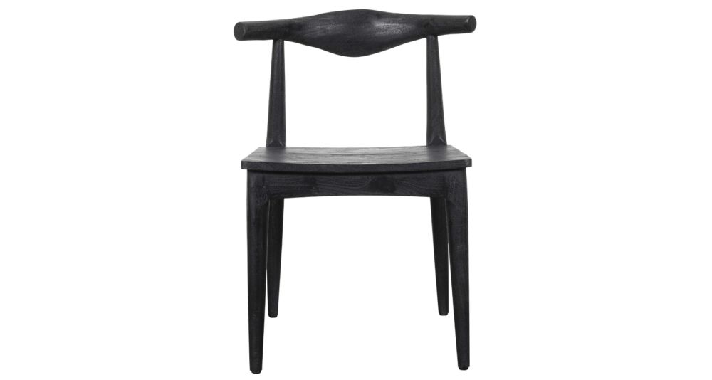 Chaises noires en bois Lucien