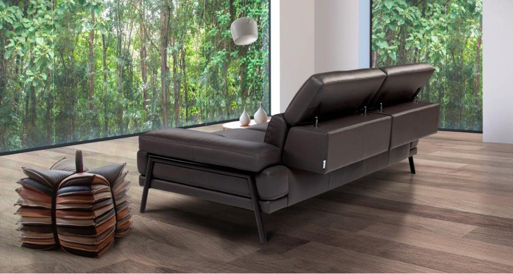 Canapé cuir profondeur réglable Elio