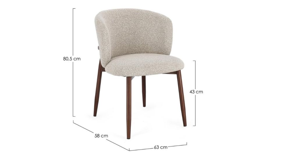 Lot de 4 chaises salle à manger Amalia