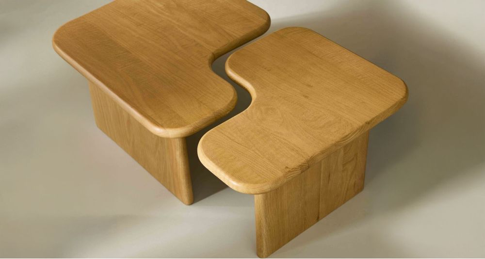 Table basse gigogne chêne massif Metropolis