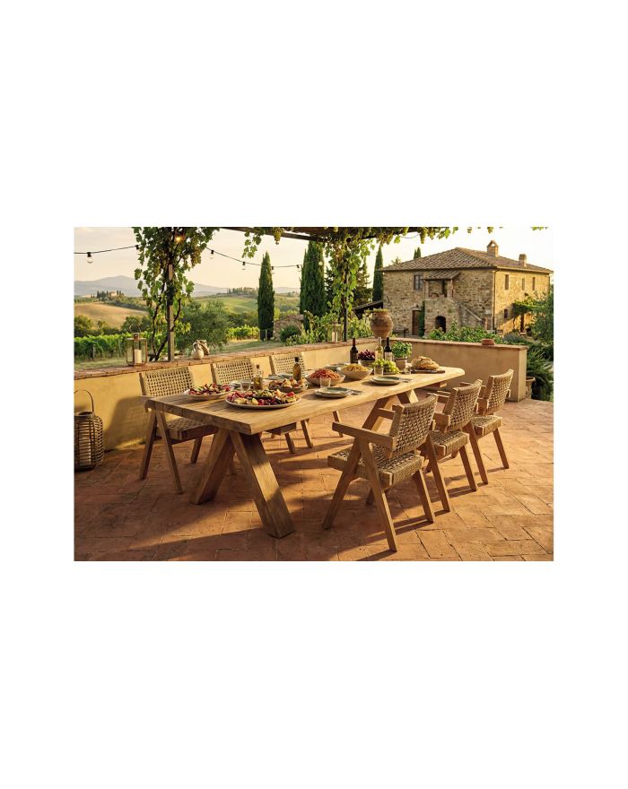 Table en teck recyclé 300 x 100 cm Longford - 1