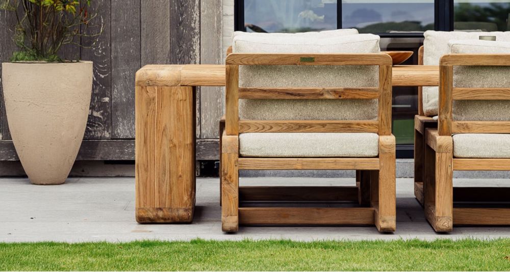 Fauteuil de jardin en teck recyclé Susan