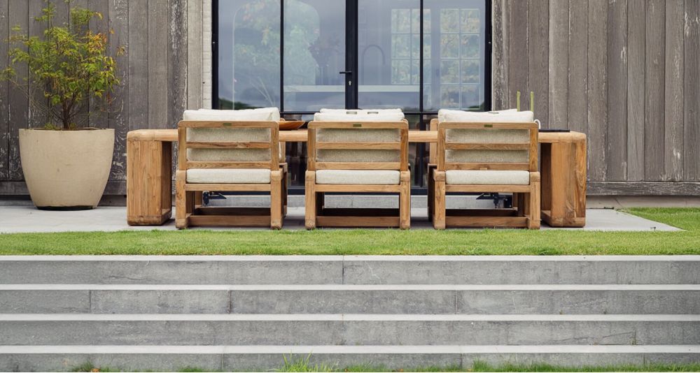 Fauteuil de jardin en teck recyclé Susan