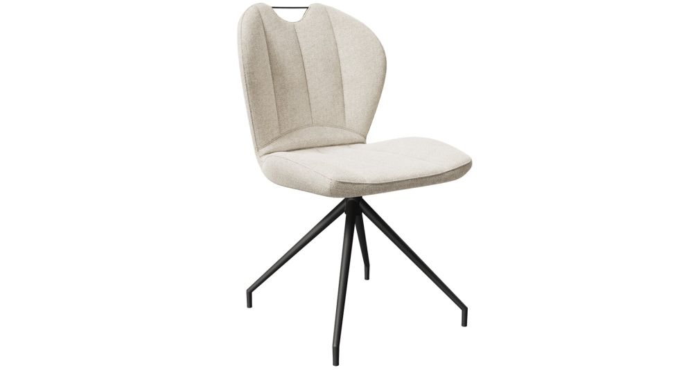 Lot 2 chaises pivotantes design avec coque matelassée New York