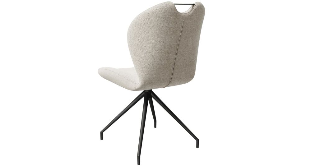 Lot 2 chaises pivotantes design avec coque matelassée New York