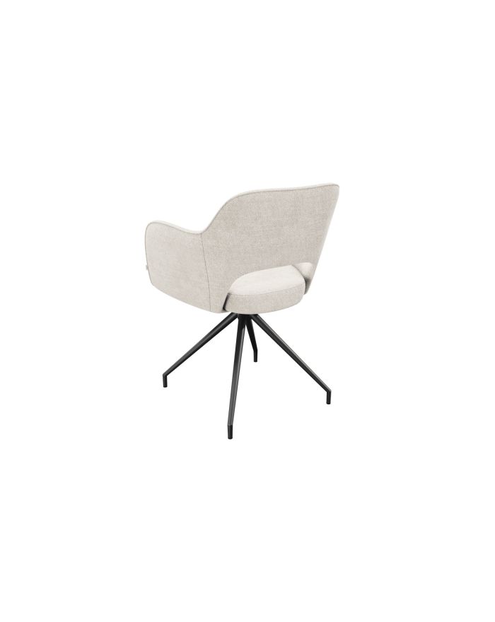 Lot 2 chaises design pivotantes Chicago blanc cassé