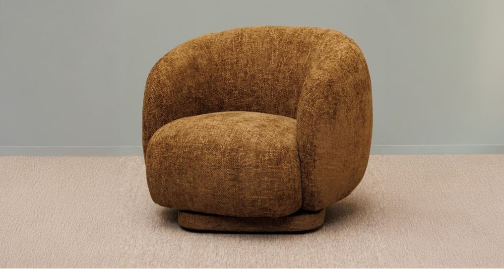  Fauteuil rotatif en tissu Moeraki