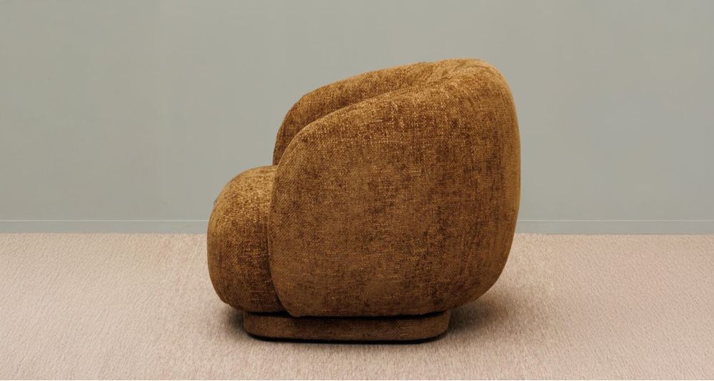  Fauteuil rotatif en tissu Moeraki