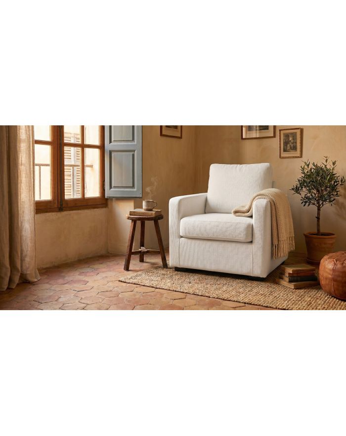 Petit fauteuil compact Hector - Home Spirit - gris