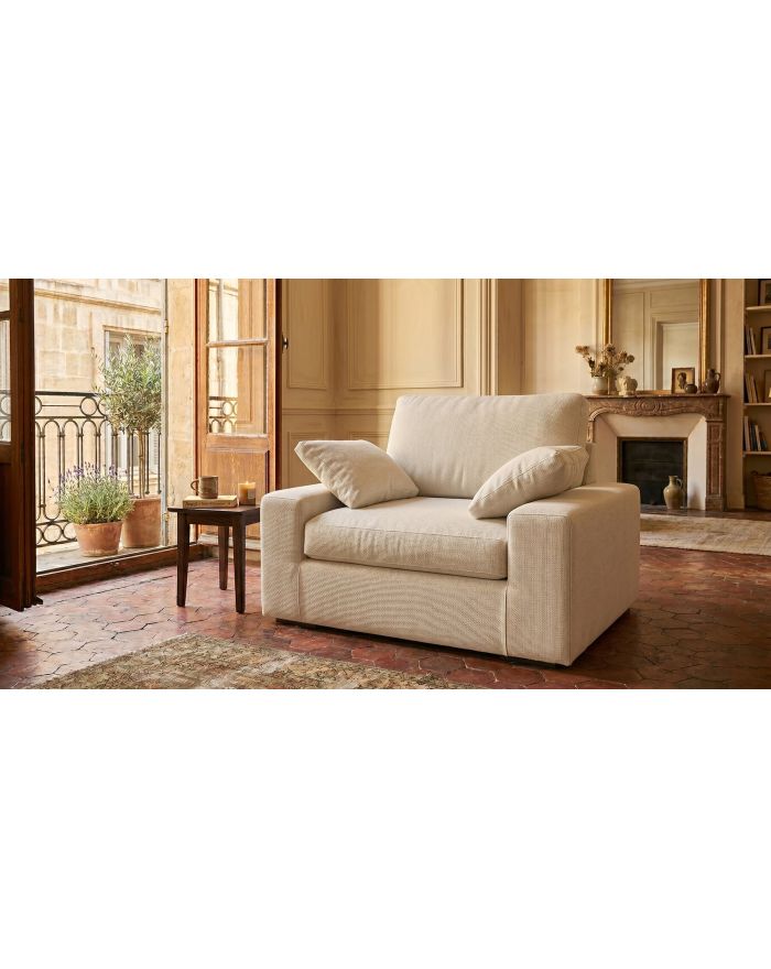 Fauteuil XL français accoudoirs larges Neptune