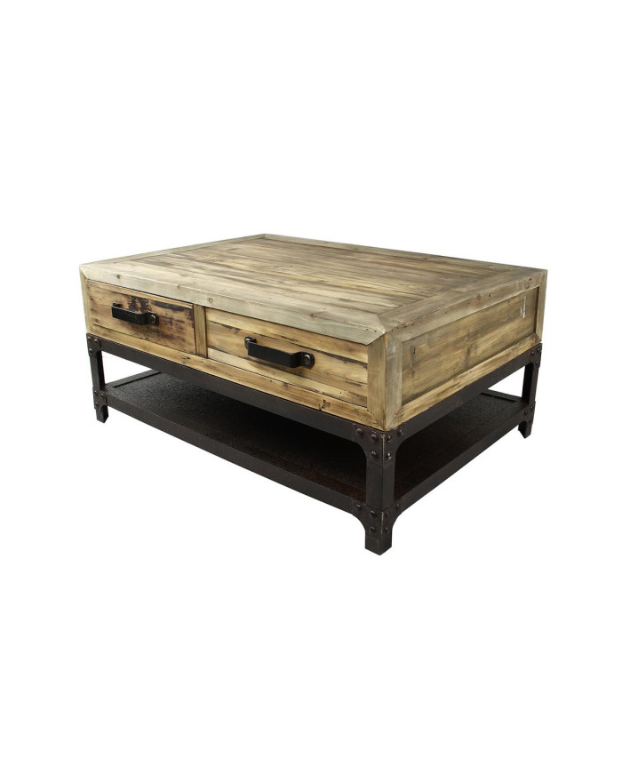 Table basse industrielle bois métal Cullen