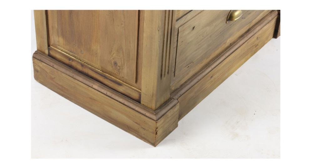 Vitrine 2 portes rustique en pin recyclé St Francis