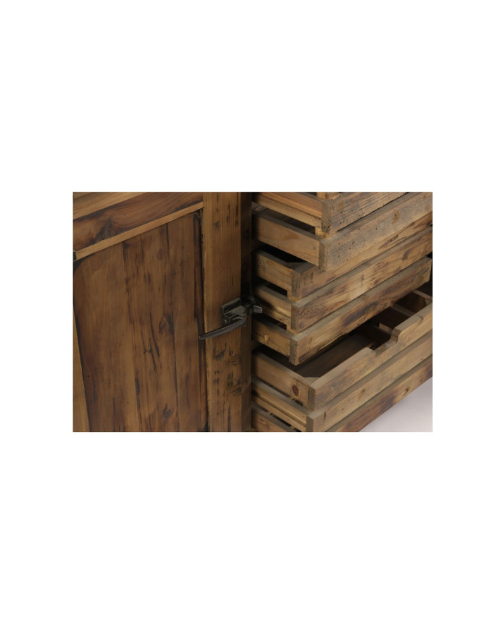 Enfilade bois recyclé et plateau zinc type industriel Mugdock