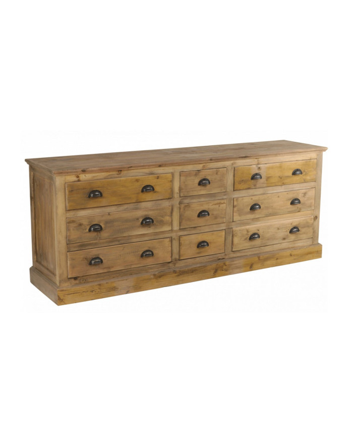 Enfilade 9 tiroirs en vieux pin recyclé Bellshill