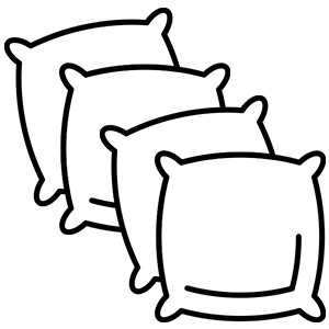 4 coussins déco 40 x 40 cm (préciser tissu et couleur en commentaire)