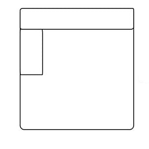Méridienne XL accoudoir gauche