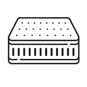 Matelas De Luxe 21 cm - mousse polyuréthane densité 30 kg/m3 - couchage quotidien