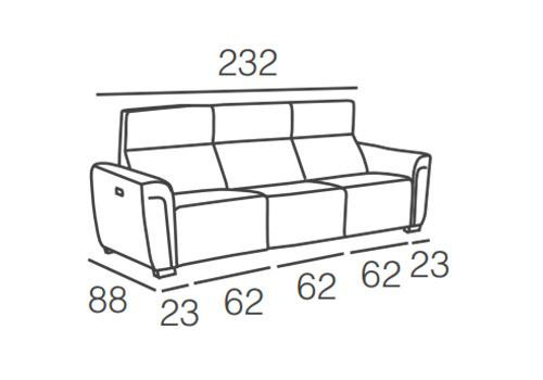 3,5 Places (3 Assises relax)